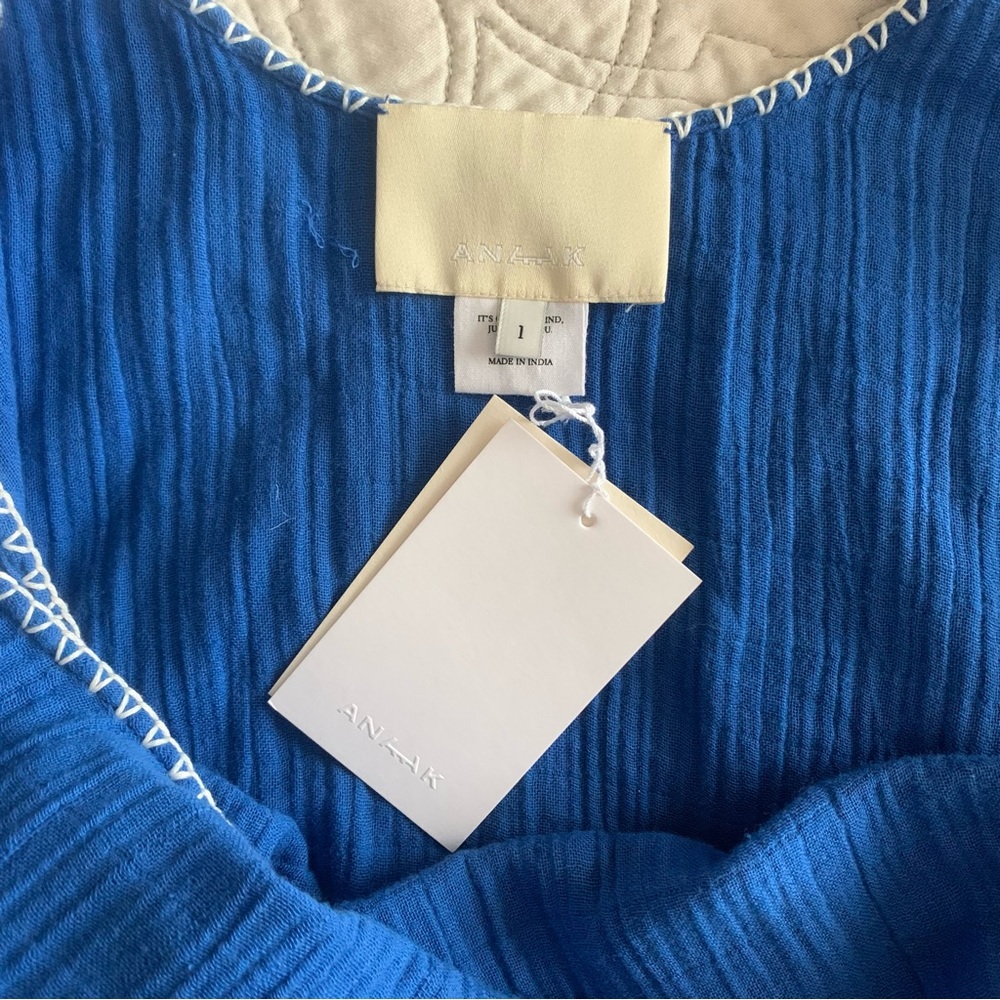 NWT Anaak Camille Dress in Azure Blue Size 1